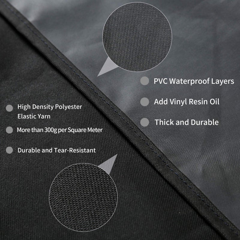 Jiesuo 7106 BBQ Gas Grill Cover for Weber Spirit 200 and 300 Series & Genesis Silver A/B: Heavy Duty Waterproof 52 Inch 3 Burner Barbecue Grill Cover - Image 4